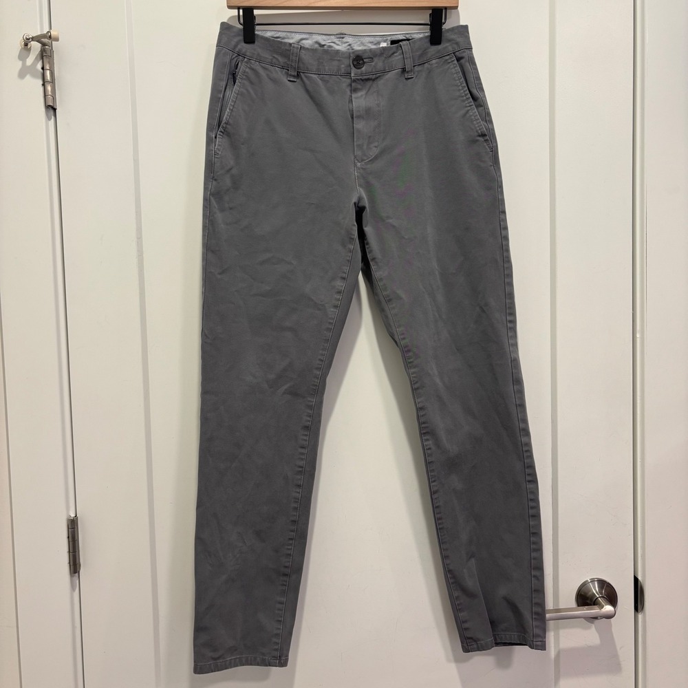 Bonobos‎ Mens Slim Taper Chinos Grey Stretch Cotton Pants 29x30